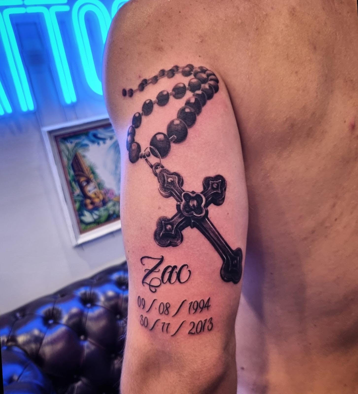 Rosary Tattoo by Carl Hanes: TattooNOW